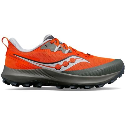 Saucony Peregrine 14 Trail Runner - Herr - Grå/Orange Saucony Peregrine 14 Trail Runner - Herr - Grå/Orange