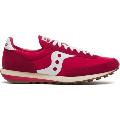 Saucony Trainer 80 Rouge / Blanc - Baskets - Publicité Saucony Trainer 80 Rouge / Blanc - Baskets - Publicité
