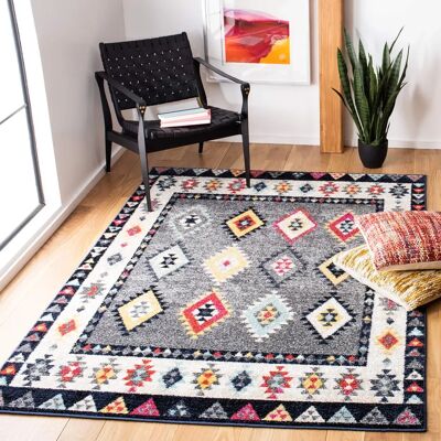 Tapis Adirondack de Safavieh - Rectangulaire, 150x90 cm, Gris - Publicité Tapis Adirondack de Safavieh - Rectangulaire, 150x90 cm, Gris - Publicité