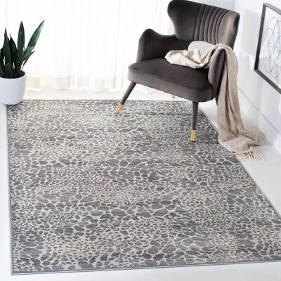 NADUVI Viskose Teppich Ivoire & Grau 183x274cm - Leo - Teppich NADUVI Viskose Teppich Ivoire & Grau 183x274cm - Leo - Teppich