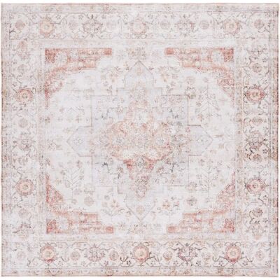 Safavieh - Tucson Collection - Polyester Hellgrau/Rost - 120x120 cm - Tapis - Publicité Safavieh - Tucson Collection - Polyester Hellgrau/Rost - 120x120 cm - Tapis - Publicité