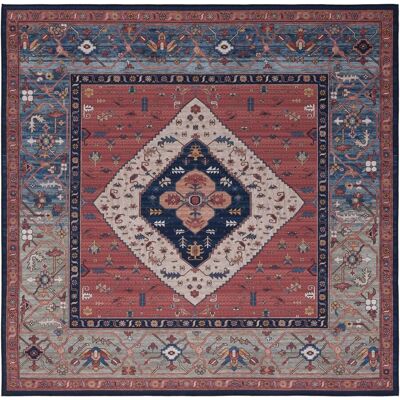 Safavieh - Tucson Collection - 185x180 - Rost/Blau - Rug Safavieh - Tucson Collection - 185x180 - Rost/Blau - Rug