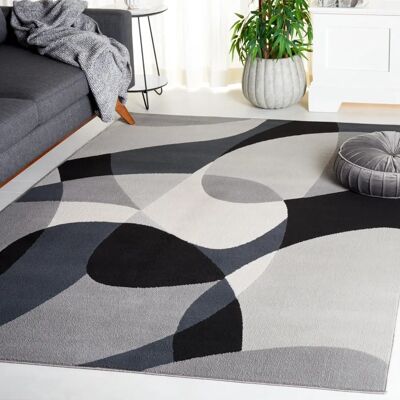 Safavieh Modell Yael - Moderner Teppich - Grau/Schwarz/Elfenbein 245x305cm Safavieh Modell Yael - Moderner Teppich - Grau/Schwarz/Elfenbein 245x305cm