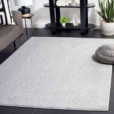 Safavieh Polyester Teppich - Grau/Elfenbein 160x230cm Safavieh Polyester Teppich - Grau/Elfenbein 160x230cm