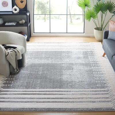 Safavieh Elfenbein/Schwarz Polyester Teppich Safavieh Elfenbein/Schwarz Polyester Teppich