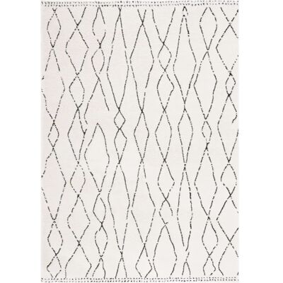 Safavieh Polyester Teppich - Elfenbein/Schwarz - 160 X 230 - Teppich Safavieh Polyester Teppich - Elfenbein/Schwarz - 160 X 230 - Teppich