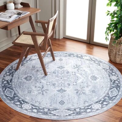 Safavieh - Polyester Rug - Gris clair-vert gris - Rug - Publicité Safavieh - Polyester Rug - Gris clair-vert gris - Rug - Publicité