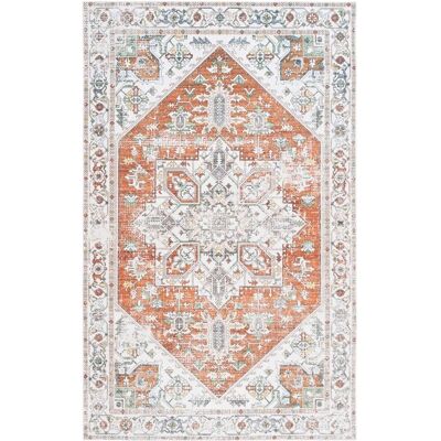 Safavieh - Polyester Rug - Elfenbein - Rost - Rug Safavieh - Polyester Rug - Elfenbein - Rost - Rug