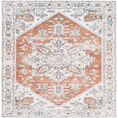 Alfombra de poliéster Elfenbein/Rost - 244x305cm - Safavieh Alfombra de poliéster Elfenbein/Rost - 244x305cm - Safavieh