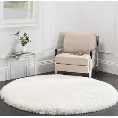 Safavieh - Polyester - Elfenbein - 120x120 - Rug Safavieh - Polyester - Elfenbein - 120x120 - Rug