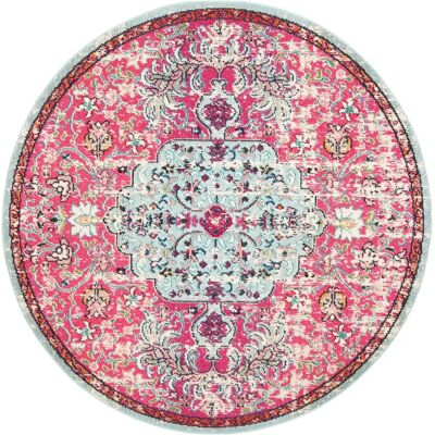 Safavieh Fuchsia/Turquoise 120x120cm Carpet Safavieh Fuchsia/Turquoise 120x120cm Carpet