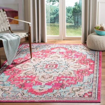 Safavieh - Madison Rug - Fuchsia/Bleu - 185x275 cm - Rug - Publicité Safavieh - Madison Rug - Fuchsia/Bleu - 185x275 cm - Rug - Publicité