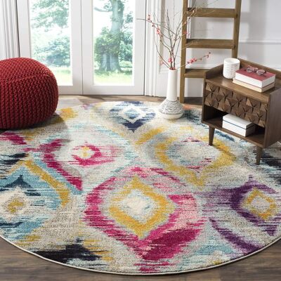Safavieh Mehrfarbiger 120x120cm Teppich - Boho-Chic Stil Safavieh Mehrfarbiger 120x120cm Teppich - Boho-Chic Stil