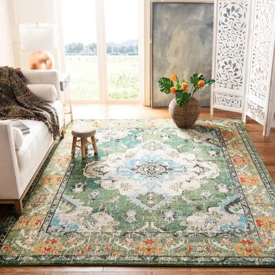 Safavieh Vert forêt / Bleu clair 245x305cm - Tapis - Publicité Safavieh Vert forêt / Bleu clair 245x305cm - Tapis - Publicité
