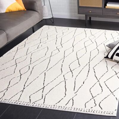 Safavieh Elfenbein/Schwarz 185x275cm Teppich - Boho-Stil Safavieh Elfenbein/Schwarz 185x275cm Teppich - Boho-Stil