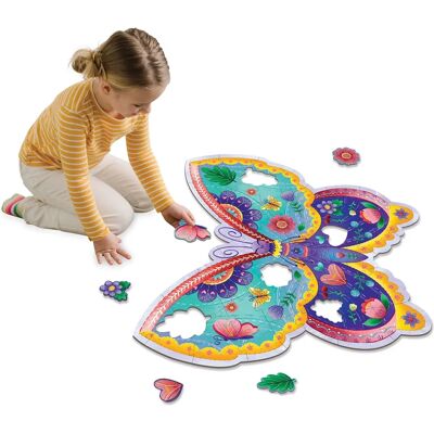 Peaceable Kingdom Schmetterlings Puzzle - 53-teiliges Bodenpuzzle für Kinder Peaceable Kingdom Schmetterlings Puzzle - 53-teiliges Bodenpuzzle für Kinder