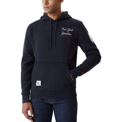 New Era Yankees Blue Cotton Hoodie - MLB Heritage PO Men New Era Yankees Blue Cotton Hoodie - MLB Heritage PO Men