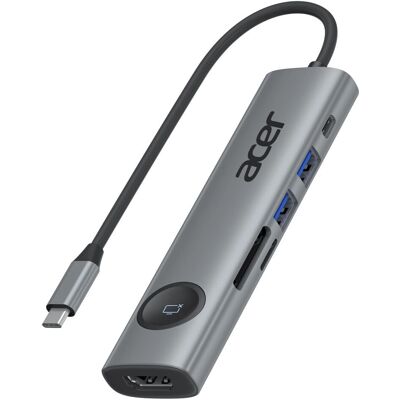 Acer - USB-C Hub 7-in-1 - HDMI 4K60 - USB-C Hub Acer - USB-C Hub 7-in-1 - HDMI 4K60 - USB-C Hub