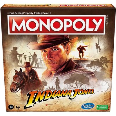 Hasbro Monopoly Indiana Jones Edition - Jogo de tabuleiro para 2-6 jogadores a partir de 8+ Hasbro Monopoly Indiana Jones Edition - Jogo de tabuleiro para 2-6 jogadores a partir de 8+