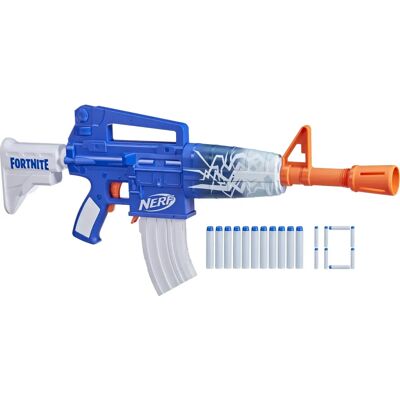 Nerf Fortnite Blue Shock - Espingarda de dardos Nerf Fortnite Blue Shock - Espingarda de dardos