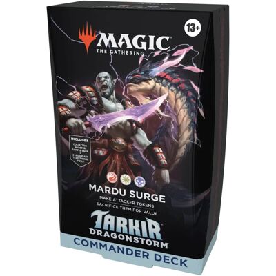 Hasbro - Tarkir: Dragonstorm Commander Deck Mardu Surge - Trading Card Game - Publicité Hasbro - Tarkir: Dragonstorm Commander Deck Mardu Surge - Trading Card Game - Publicité