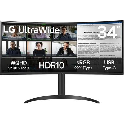Kaareva 34-tuumainen UltraWide-näyttö LG 34WR55QK-B Kaareva 34-tuumainen UltraWide-näyttö LG 34WR55QK-B
