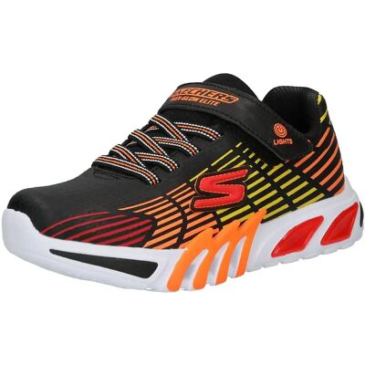 Skechers Boys S Lights Flex Glow Elite Lace Up Trainers - Black/Red - Kids' Trainers Skechers Boys S Lights Flex Glow Elite Lace Up Trainers - Black/Red - Kids' Trainers