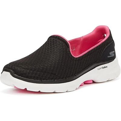 Skechers Go Walk 6 Big Splash Chaussures Femme - Noir / Rose - Chaussure - Publicité Skechers Go Walk 6 Big Splash Chaussures Femme - Noir / Rose - Chaussure - Publicité