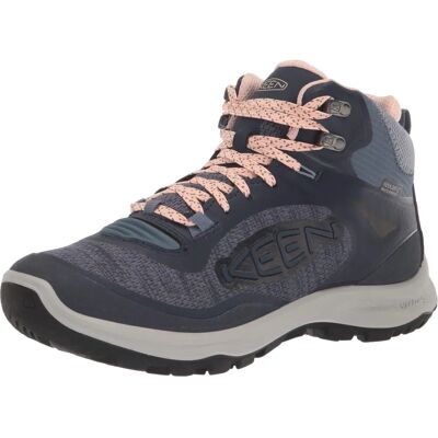 Keen Damskie Wodoodporne Buty Terradora Flex Mid - Vintage Indigo/Peach - Buty Keen Damskie Wodoodporne Buty Terradora Flex Mid - Vintage Indigo/Peach - Buty