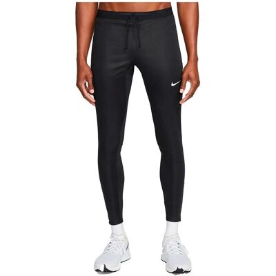 Nike Phenom Elite Czarne/Srebrne Odblaskowe Legginsy - Bieganie Nike Phenom Elite Czarne/Srebrne Odblaskowe Legginsy - Bieganie