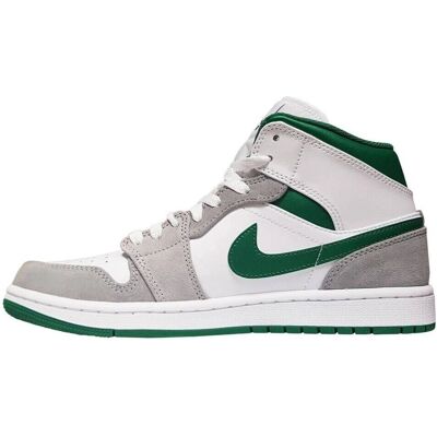 Nike Jordan SE Szarozielone - Mid Sneakers - Górna część z skóry i zamszu - Biało szara - Rozmiar 6 UK Nike Jordan SE Szarozielone - Mid Sneakers - Górna część z skóry i zamszu - Biało szara - Rozmiar 6 UK