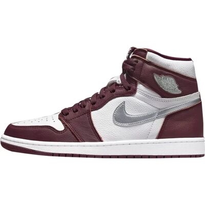 Nike Jordan Retro High Og Bordeaux - Læder, Sølvdetaljer - Sneakers Nike Jordan Retro High Og Bordeaux - Læder, Sølvdetaljer - Sneakers