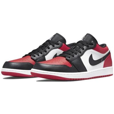 Nike Jordan 1 Low Bred Toe - UK 8.5 / EU 43 - Μαύρο - Παπούτσια Nike Jordan 1 Low Bred Toe - UK 8.5 / EU 43 - Μαύρο - Παπούτσια