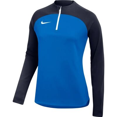 Maglia da allenamento Nike blu reale 1/4 zip per donna - Vestibilità sportiva Maglia da allenamento Nike blu reale 1/4 zip per donna - Vestibilità sportiva