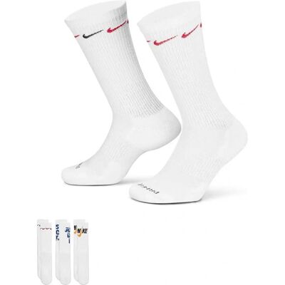 Nike Everyday Cushioned Crew Socken - 3er Pack - Weiß Nike Everyday Cushioned Crew Socken - 3er Pack - Weiß