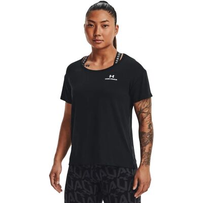 Maglietta a maniche corte Under Armour Rush Energy donna - Allenamento fitness Nero/bianco XS Maglietta a maniche corte Under Armour Rush Energy donna - Allenamento fitness Nero/bianco XS