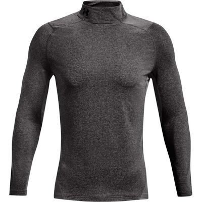 Under Armour Maglia aderente ColdGear da uomo Charcoal Light Heather - Base Layer Under Armour Maglia aderente ColdGear da uomo Charcoal Light Heather - Base Layer