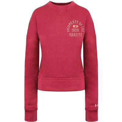 Under Armour Project Rock Burgunderroter Damen Fleecepullover - Größe S Under Armour Project Rock Burgunderroter Damen Fleecepullover - Größe S