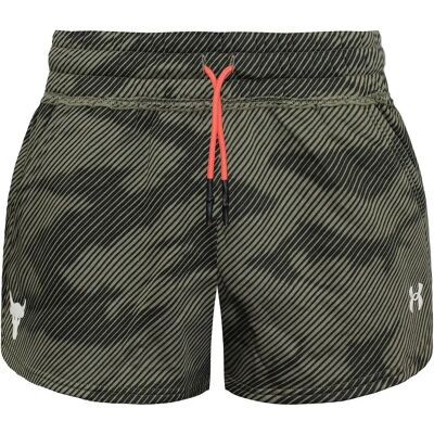 Under Armour Project Rock Damen Grüne Fleece Shorts - XS - Shorts Under Armour Project Rock Damen Grüne Fleece Shorts - XS - Shorts