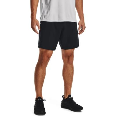 Krótkie Spodenki Włókiennicze Under Armour Czarny/Biały - Spodenki Krótkie Spodenki Włókiennicze Under Armour Czarny/Biały - Spodenki