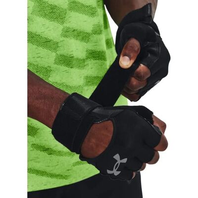 Podkręcane męskie rękawice do podnoszenia ciężarów Under Armour - Czarny / Pitch Gray Podkręcane męskie rękawice do podnoszenia ciężarów Under Armour - Czarny / Pitch Gray