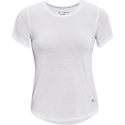 T-shirt de course pour femme Under Armour Microthread - Blanc - Publicité T-shirt de course pour femme Under Armour Microthread - Blanc - Publicité