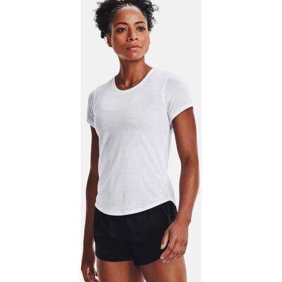 Under Armour Dames Microthread Hardloop T-Shirt - Wit Under Armour Dames Microthread Hardloop T-Shirt - Wit