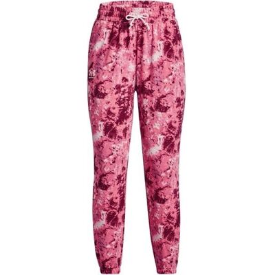 Pantaloni de trening Under Armour Rival Terry Roz / Alb XS - Cropped Pantaloni de trening Under Armour Rival Terry Roz / Alb XS - Cropped