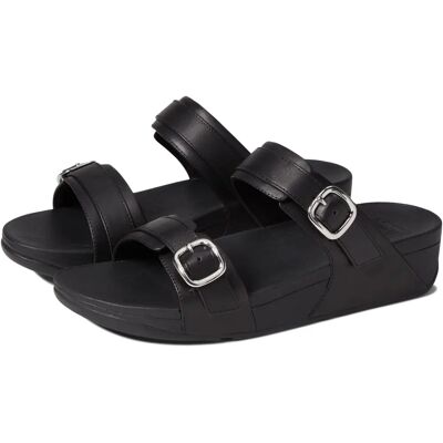 Fitflop Lulu Sandalias de Cuero Ajustables Negras Fitflop Lulu Sandalias de Cuero Ajustables Negras