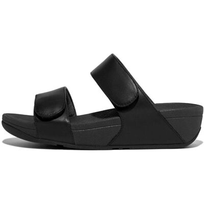 Fitflop Lulu Sandales en Cuir Ajustables noires - Publicité Fitflop Lulu Sandales en Cuir Ajustables noires - Publicité