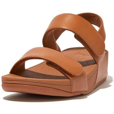 Fitflop LULU sandalia de cuero ajustable con tira trasera marrón Fitflop LULU sandalia de cuero ajustable con tira trasera marrón