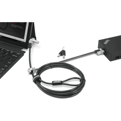 Lenovo NanoSaver MasterKey Twin Head Lock Kabelschloss - Schwarz - 2.4 M Lenovo NanoSaver MasterKey Twin Head Lock Kabelschloss - Schwarz - 2.4 M