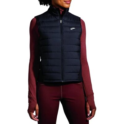 Chaleco híbrido Shield de Brooks - Chaqueta cortaviento para mujer Chaleco híbrido Shield de Brooks - Chaqueta cortaviento para mujer