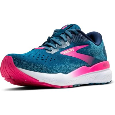 Scarpe da corsa Brooks Ghost 16 GTX - Donna - Blu/Rosa/Giallo Scarpe da corsa Brooks Ghost 16 GTX - Donna - Blu/Rosa/Giallo